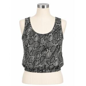Bar III Snakeskin Print Textured Tank Top - Size M